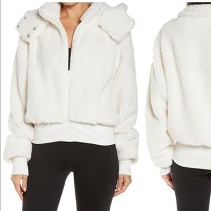 ALO Foxy Sherpa Jacket Ivory Size XS